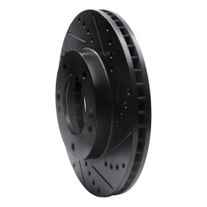 Kia Sorento Brake Rotor (1) - Front Right - R1 Concepts - Drilled & Slotted - Black - `03-`06